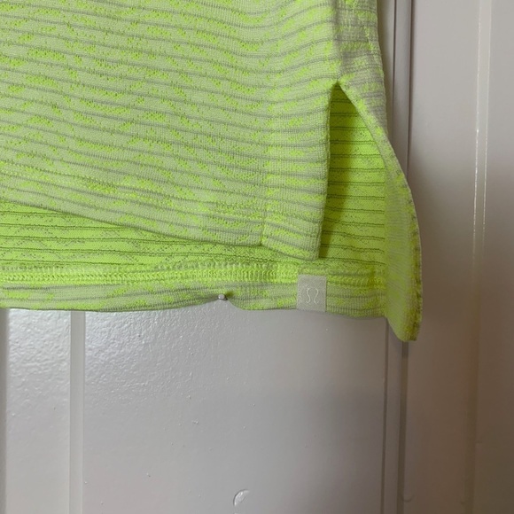 Lululemon Train to Be Tank Top Striped Electric Lemon Yellow W1DDIS Size 4 - Picture 8 of 10